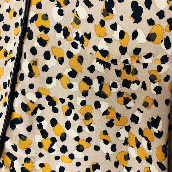 Zara Basic Leopard Print Button Up Blouse - Picture 3 of 6